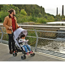 MILIKAI CO Blitz Koala Grey Father and Daughter Admiring Water View in Park